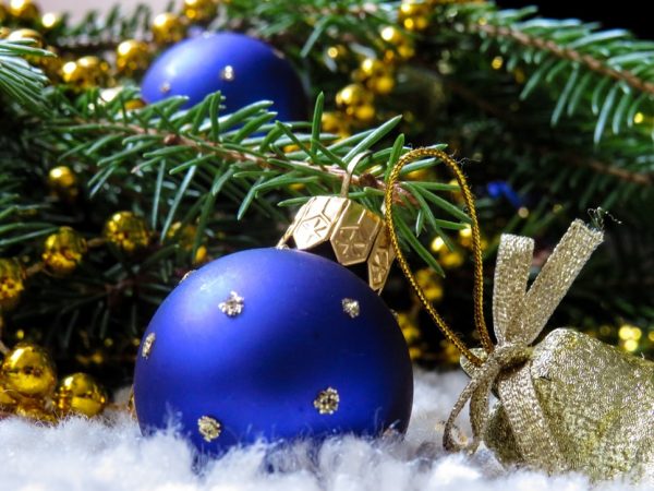 Blue Christmas decorations